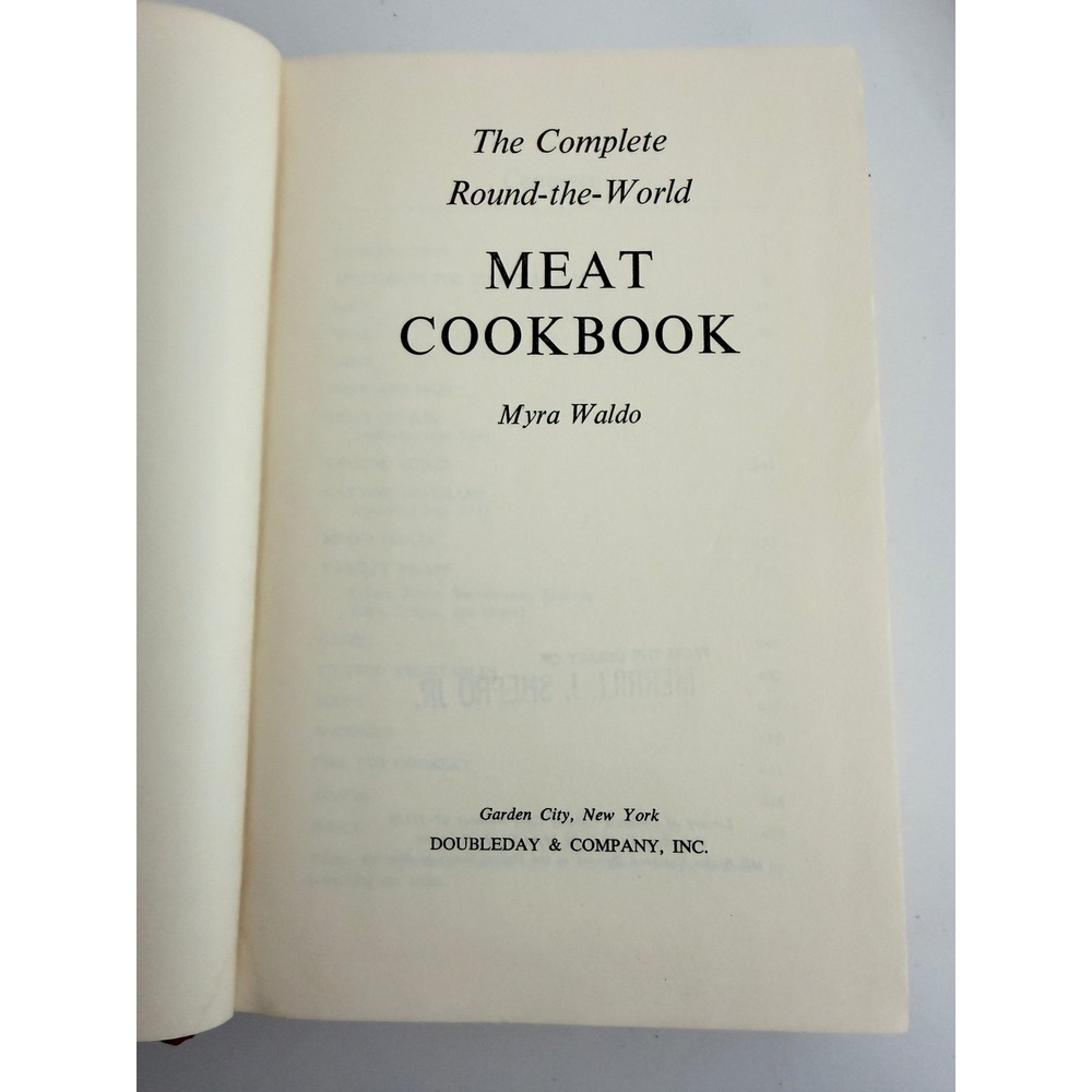 The Complete Round-the-World Meat Cookbook Myra Waldo Hardcover Vintage